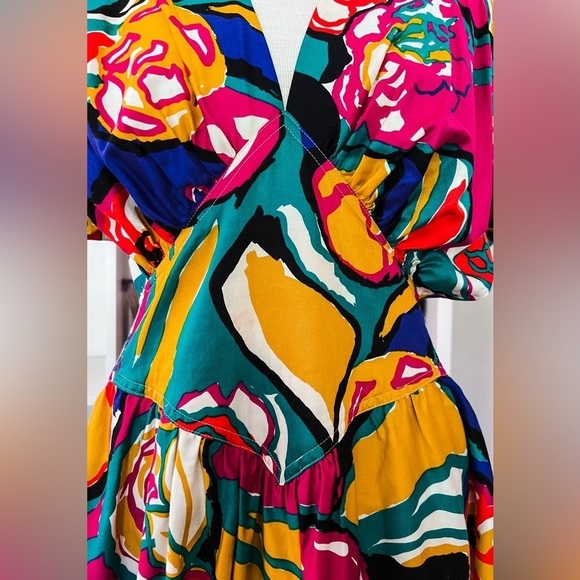 RARE Floral Vintage Dress - Pierre Cardin - Picture 6 of 9